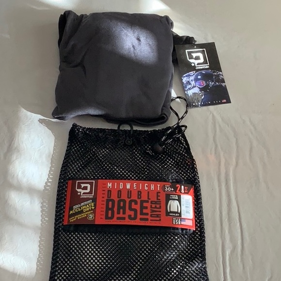 PolarMax (2) BASELAYER MID-WT DBL LAYER BASELAYER HENLEY - Arctic Grey/blk - Picture 11 of 12